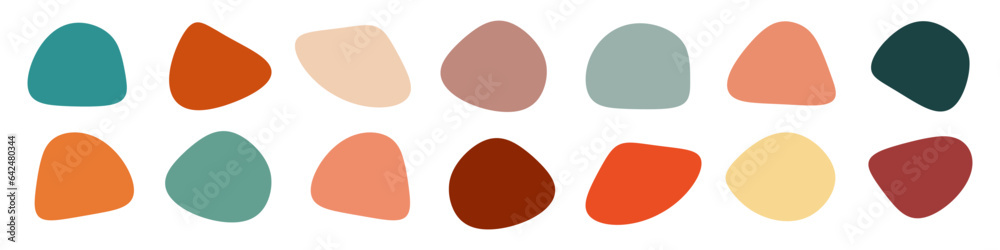 Amoeba blob shape vector illustration set Amoeba blob shape vector illustration set