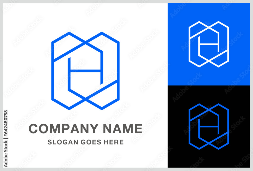 Monogram Letter H Geometric Square Cube Business Company Stock Vector Logo Design Template Monogram Letter H Geometric Square Cube Business Company Stock Vector Logo Design Template