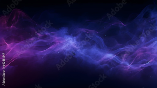 Purple and violet color abstract smoke on black background