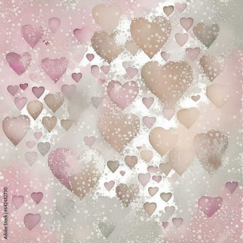 Background with Pink Hearts