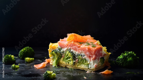 Broccoli Salmon Quiche photo