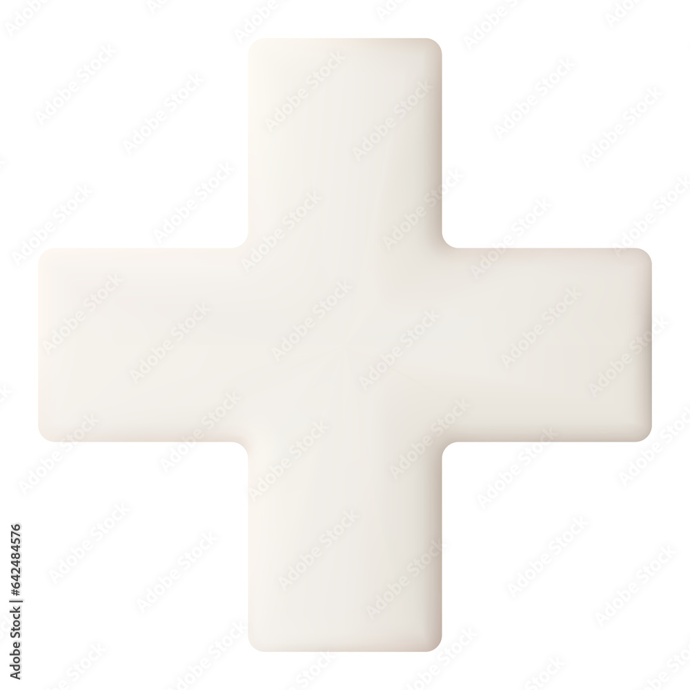 Obraz premium White medical cross illustration. Symbol of first aid.