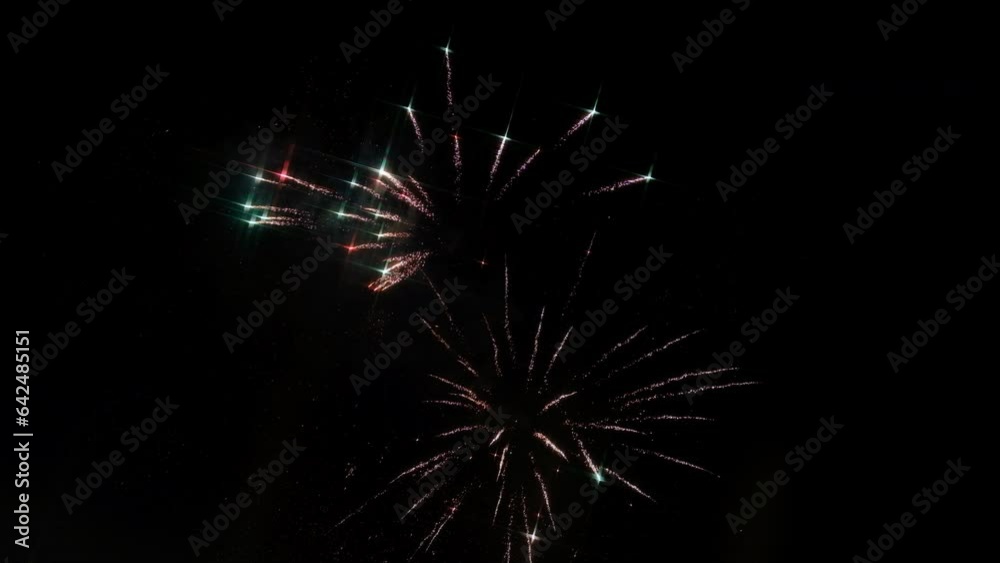 Star shape fireworks in the night sky background Star shape fireworks in the night sky background