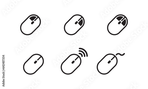 Computer Mouse Icons set on white background. Computer mouse vector icon for ui design