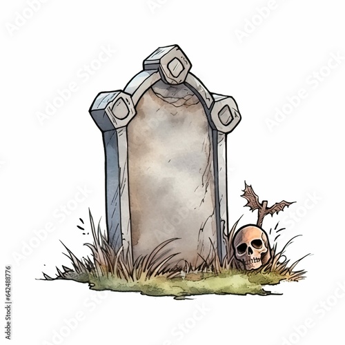 halloween tumblestone on an isolated white background photo