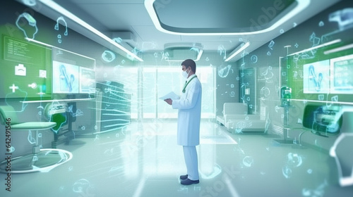 doctor in bright hospital