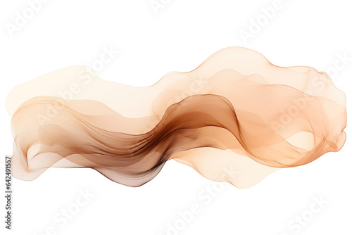 Watercolor Background, Abstract Wave Background, , brown nude orange Vector Illustration, transparent Background, isolated, png. AI generated	