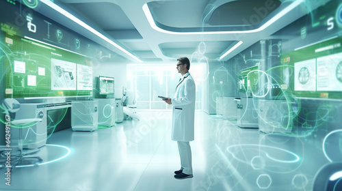 doctor in bright hospital