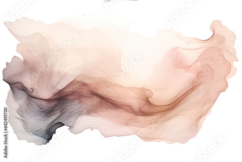 Watercolor Background, Abstract Wave Background, , brown nude orange Vector Illustration, transparent Background, isolated, png. AI generated 