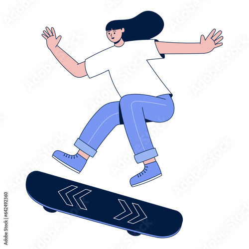 girl skateboarding