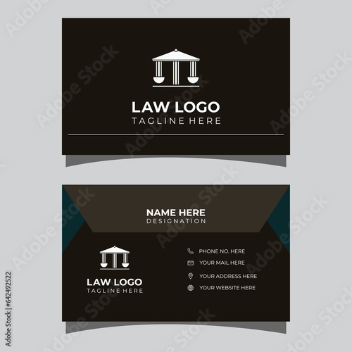 Clean Lawyer Business Card Corporate Design.