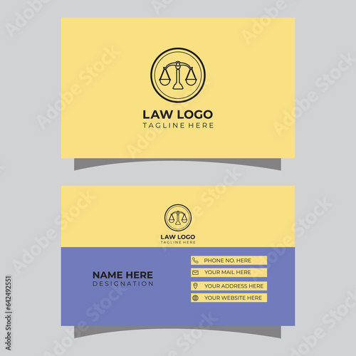 Clean Lawyer, Justice Business Card Design.