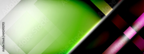Light and shadow squares and lines abstract background