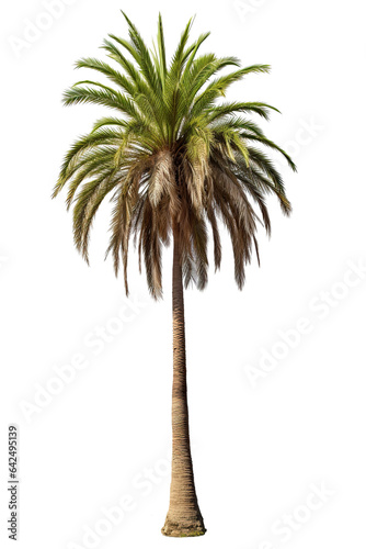 hyperrealistic high-definition image of a thick palm tree on a isolated white background PNG