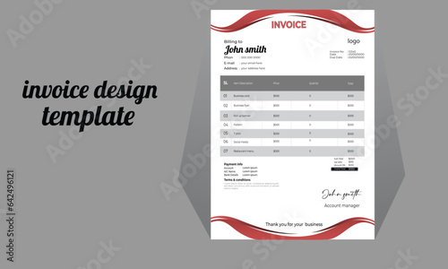 invoice design template ready