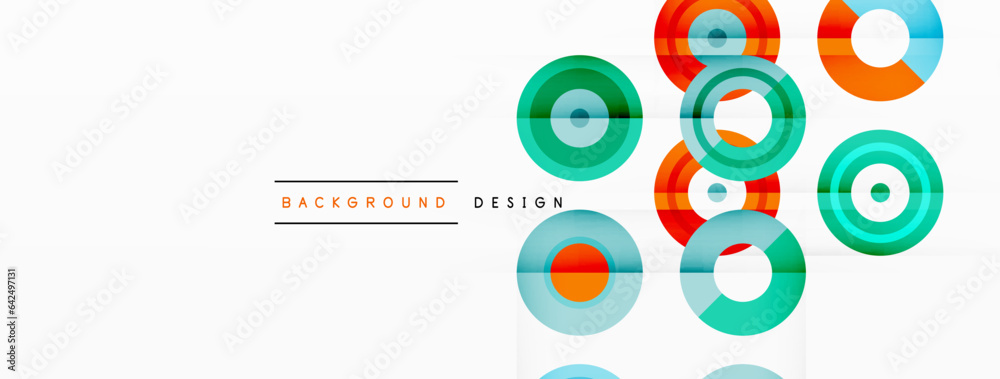 Eye-catching background of colorful circles of equal size arranged in abstract pattern. Circle boasts unique tone or hue, creating rainbow effect. Design has upbeat, contemporary feel Eye-catching background of colorful circles of equal size arranged in abstract pattern. Circle boasts unique tone or hue, creating rainbow effect. Design has upbeat, contemporary feel