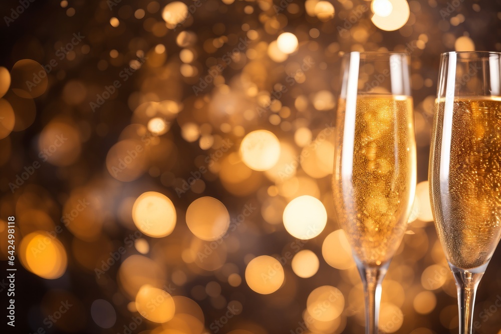 close up of a glass of champagne full of bubbles in blurred light background close up of a glass of champagne full of bubbles in blurred light background