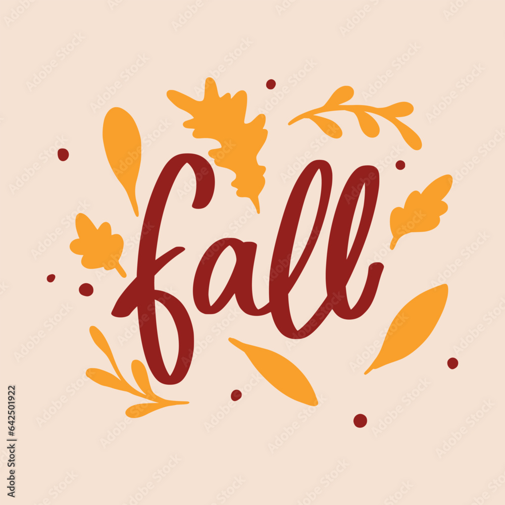 Obraz premium Autumn Fall Lettering Quotes