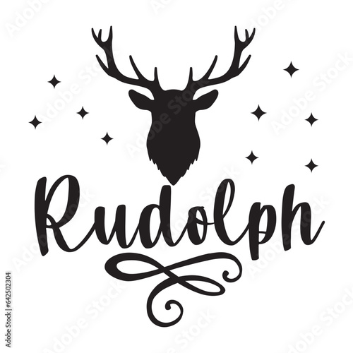 Bild auf Leinwand Rudolph Round Sign SVG