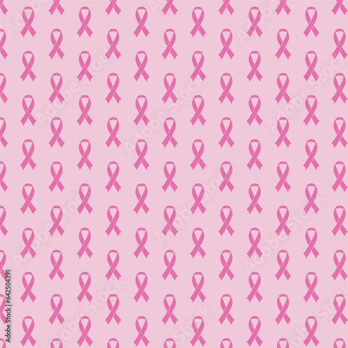 World breast cancer awareness month pattern background design Ribbon pattern seamless