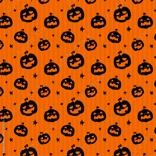seamless pattern of halloween pumpkins