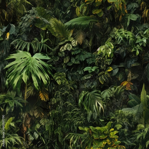 Seamless texture. Tropical jungle