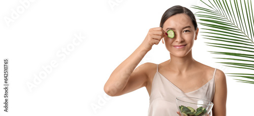 Beautiful Asian woman with ...