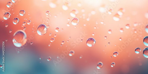 Abstract raindrops with sunlight from above beautiful water background with copy space for product