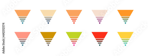 Vintage retro triangle set. Vector EPS 10