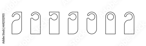 Door hanger icon set. Do not disturb symbol. Vector EPS 10