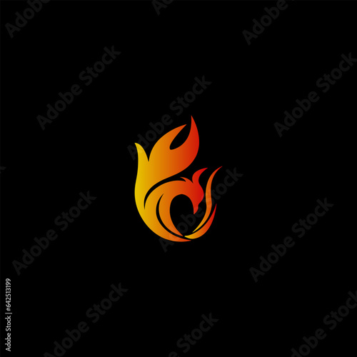 flames on black