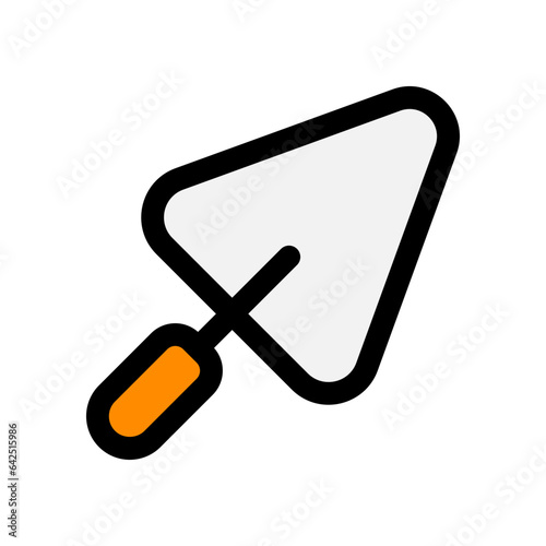 Editable trowel, shovel, cement vector icon. Construction, tools, industry. Part of a big icon set family. Perfect for web and app interfaces, presentations, infographics, etc