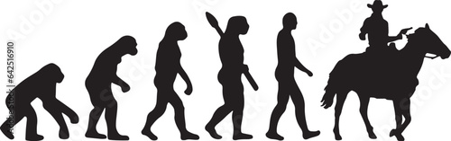 Evolution Cowboy Vector