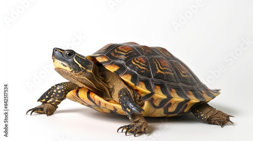 Cute turtle on a white background