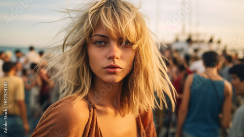 caucasian young adult woman...