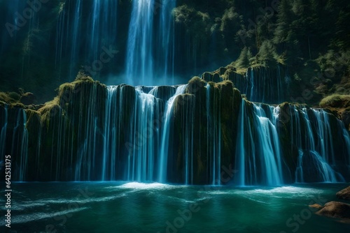 An artistic representation of a mythical waterfall that grants wishes to visitors © Muhammad