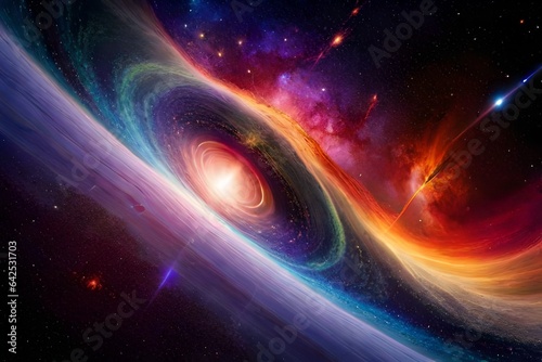 A 3d render design of Round podium stage on colorful background