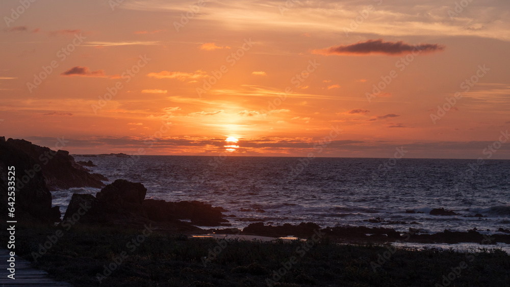 Puesta de sol mar cantábrico,  Galícia