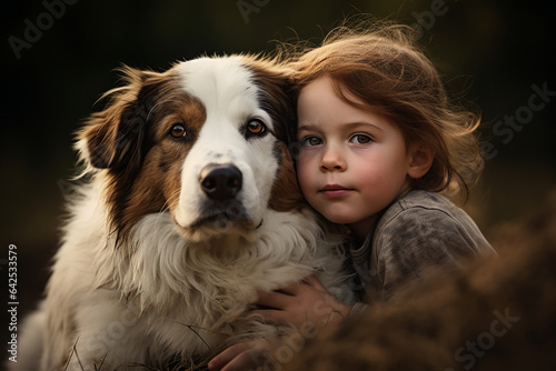 Girl With A Dog, Child With Her Dog, Child And Dog, Kid With Dog, Child With A Dog © Lahiru Gayashan