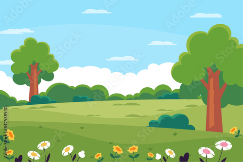 flat nature landscape background