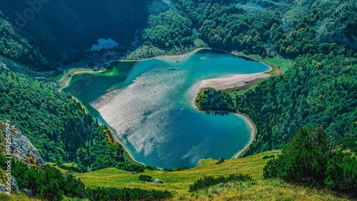 Heart-Shaped Lake Nestled Amidst Montenegro's Scenic Mountains: Trnovacko Lake, Piva National Park