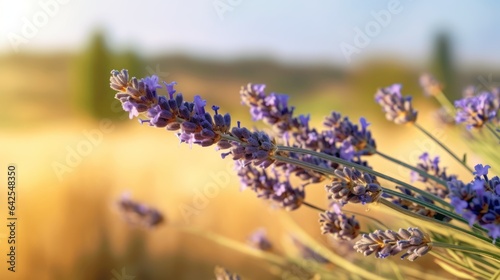 Lavender flowers in the field. Selective focus. nature. Mother's day concept with a copy space. Valentine day concept with a copy space. Greeting Card Concept.