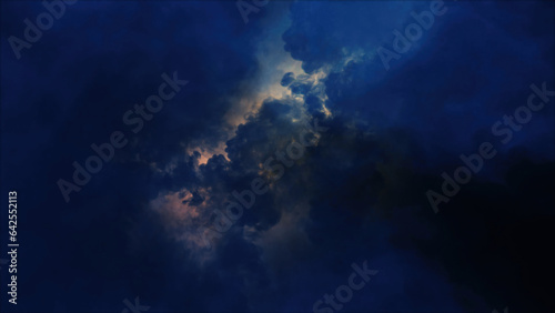 Wallpaper Mural 3D rendering of thunderclouds with bright lightning flashes Torontodigital.ca