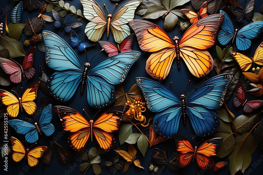 Pattern made of butterflies Pattern made of butterflies