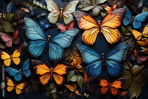 Pattern made of butterflies © neirfy