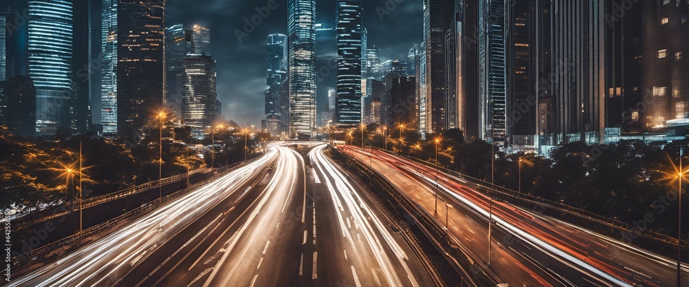 Obraz premium Traffic motion at city.
