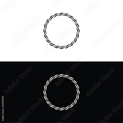 Round circular banner frames, borders . Circle vector logo