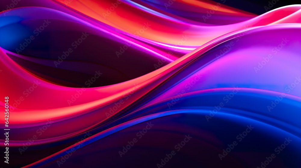 custom made wallpaper toronto digitalabstract wave and flow pattern, in style of purple, blue and red, generative AI