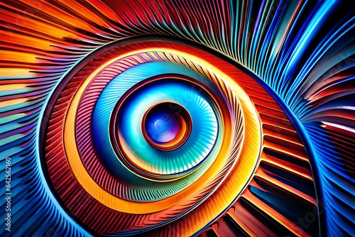 A 3d render design of Round podium stage on colorful background