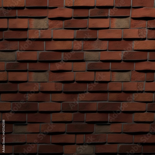 Seamless 2D Texture of a Brick Wall for Tiling and Wrapping Purposes